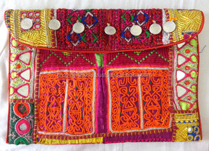 Banjara, bandolera Vintage para mujer, bandolera, bolso de mano bohemio gitano, bordado de espejo, embragues portátiles de algodón para mujer - Product Image 5