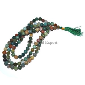 Mala 108 cuentas de oración de piedra arterial, Mala 108 cuentas de oración al por mayor, Exportación de cristal - Product Image 1