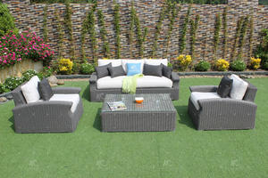 2018 diseño moderno al aire libre PE sofá de ratán sintético muebles de jardín de mimbre sala de estar Hotel Villa estilo clásico contemporáneo - Product Image 3