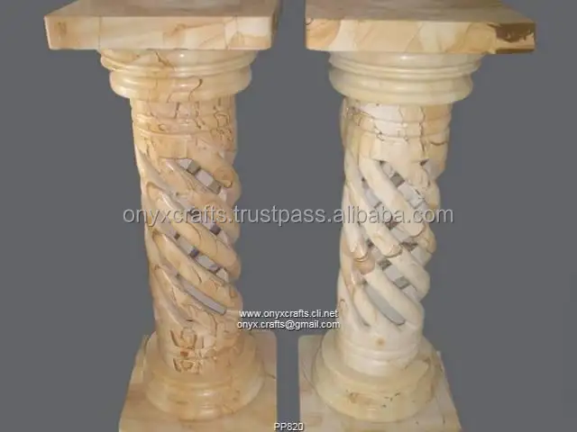 Soportes de Pedestal de mármol teca de Burma