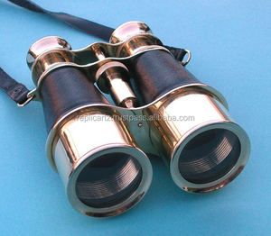 Binoculares de Latón con Funda de Cuero Hecha a Mano, Binoculares Náuticos Marinos Antiguos, Telescopio de Latón Estilo Vintage - Product Image 2