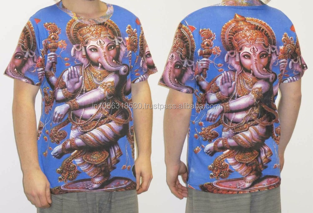 TICILA Camiseta De Manga Larga Para Mujer, Color Verde, Popular, Hindú, God, Señor, Ganesh, Ganesha, Psicodelic, Goa, Trance, Dj, Playa, Fiesta, Arte, Religión, Estrella, Diseñador, Diseño Vintage De