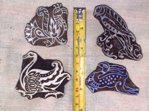 บล็อกไม้พิมพ์วินเทจผสมสำหรับการพิมพ์ผ้าใบการพิมพ์สิ่งทอการพิมพ์ผ้ารูปแบบไม้ - Product Image 5