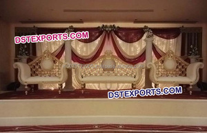 ชุดเฟอร์นิเจอร์ไม้สำหรับงานแต่งงานทำด้วยมือมีสไตล์ล่าสุดโซฟาดีไซน์หรูหราสำหรับงานแต่งงานสไตล์ที่แตกต่าง - Product Image 3