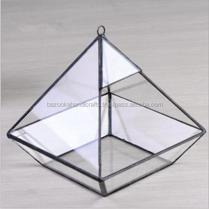 Boîtes de rangement pyramide en verre transparent, boîte de rangement en verre décorative - Product Image 1