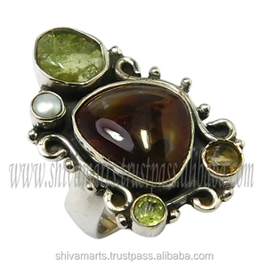 2025 último nuevo anillo de piedras preciosas de ágata de fuego mexicano de Plata de Ley 925 inolvidable de moda anillos Vermeil de eternidad - Product Image 2
