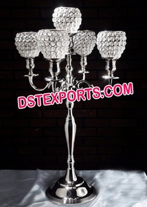 Nouveau Mariage Pièce Maîtresse En Cristal candélabre à Cinq Bras Cristal Candélabre 5 Tête Bougeoir Doré - Product Image 2