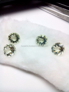 Piedra preciosa suelta de amatista verde redonda de 10mm - Product Image 6