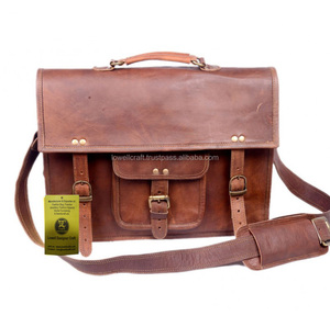 Lowell Designer Craft Leather Messenger Bag Large Durable Buckle Closure Business Style Stylish <b>Backpack</b> <b>Straps</b> Lightweight All - Product Image 4