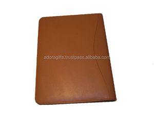 Carpeta de anillas de cuero genuino con patrón A4 personalizable de calidad superior para carpetas de archivos de presentación de oficina y almacenamiento de documentos - Product Image 4