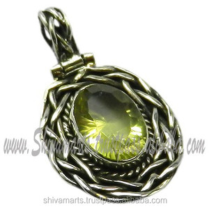 Nuevo diseño 925 plata esterlina limón cuarzo piedra preciosa colgante joyería fina colgantes y dijes regalo para todos - Product Image 2