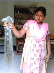 Virginal indio sin procesar Remy gris color de pelo - Product Image 2