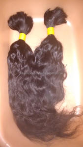 Venta caliente del sur de India. Precio de fábrica Mejor Calidad Remy Indian Bulk Cabello humano de la India.Unwefted RAW hair bulto de la India - Product Image 4