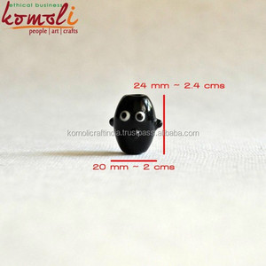 램프 작업 블랙 수제 저렴한 무라노 유리 구슬 문자 디자인 - Product Image 5