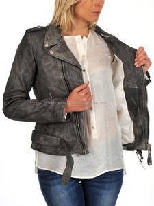 Veste en cuir décontractée pour femmes Vêtements d'extérieur élégants Coupe confortable Design moderne pour toutes les saisons et vêtements d'automne - Product Image 3