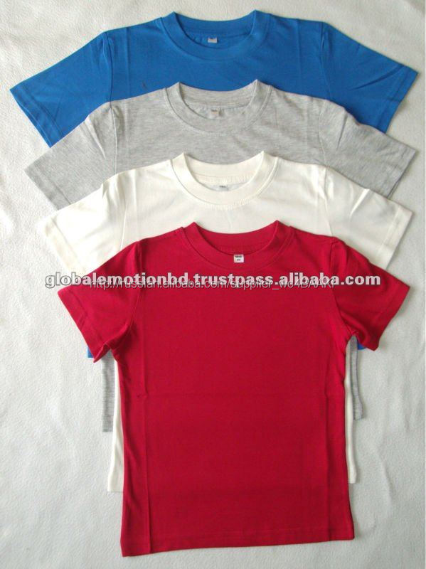 100% хлопок мальчики с коротким рукавом пустые футболки, дети пустые футболки