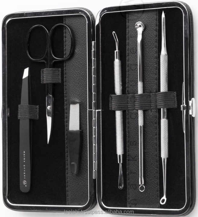6 Pcs Blemish Remover Instruments Kit with Tweezers & Scissors Best Use in Saloon Wholesale Custom 2025