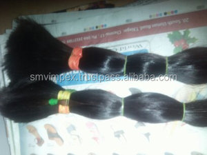 100% extensiones de cabello humano crudo de templo indio a granel cutícula alineada cabello crudo sin procesar de La India - Product Image 5