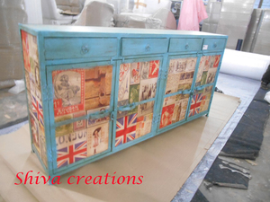 Gabinetes de metal vintage modernos e industriales muebles de dormitorio de madera maciza de alta calidad fabricados en hierro para uso en la cocina al por mayor - Product Image 3