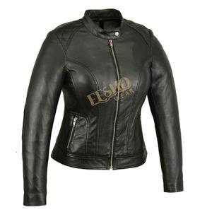 Estilo caliente Mujeres Slim Fit Chaqueta acolchada Algodón Cuero Diseño Moda Cálido Ligero Transpirable Prendas de abrigo Hecho en Pakistán - Product Image 1