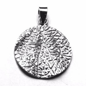 Beau pendentif en argent sterling 925 fait à la main magnifique breloque disque Fusion Casa De Plata bijoux faits à la main pour les fiançailles - Product Image 2