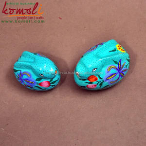 Turquois handmade hand painted rabbit shape paper mache animals wedding favor <b>gift</b> <b>box</b> - Product Image 5