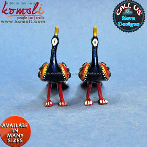 Vibrant & colors-estatua hecha a mano de pavo real, artículos decorativos, trabajo de metal esmaltado, artesanía - Product Image 6