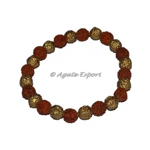 Mit Rudraksha Armbänder Healing Messing Perlen Armbänder Armreifen FRAUEN Achat MÄNNER Party Unisex Geschenk kinder Engagement