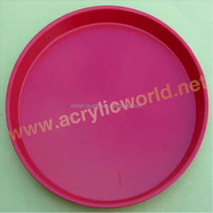 Bandeja para servir con 2 asas Bandeja acrílica blanca personalizada Cubierta de bandeja acrílica - Product Image 4