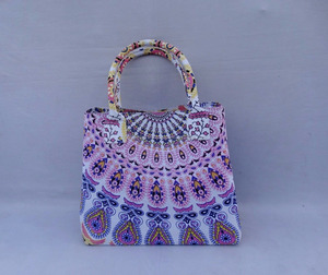 Bolso Hobo de Mandala Indio Vintage, Bolso de Mano Hecho a Mano, Tela de Algodón, Forro de Lona, Resistente al Agua, Hombro para Niñas, Otoño, Novedad - Product Image 3