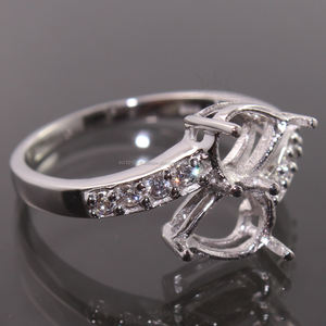 แหวนอัญมณีรูปลูกแพร์ทำมือ925เป็นของขวัญสำหรับผู้หญิงแหวนหมั้นกึ่งภูเขาทำด้วยมือสินค้าขายดีทุกขนาด - Product Image 3