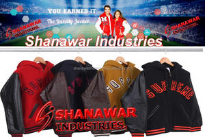 Vestes d'université personnalisées avec vos propres Logos, patchs Chenille, coquille en laine Polyester pour hiver 100% Polyester pour adultes - Product Image 5