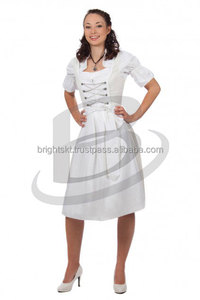 Robe Dirndl sur mesure vintage longueur cheville 100 % coton avec soutien-gorge intégré, écologique, infroissable, grandes tailles, traditionnelle - Product Image 3