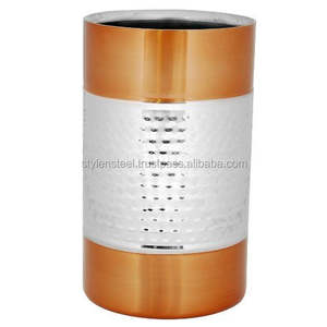 Refroidisseur de vin martelé et coloré en acier inoxydable, refroidisseur de vin et supports en acier inoxydable, refroidisseur de vin à Double paroi - Product Image 1