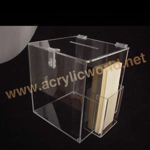 Urna de plástico transparente con cerradura acrílica, caja de regalo - Product Image 5