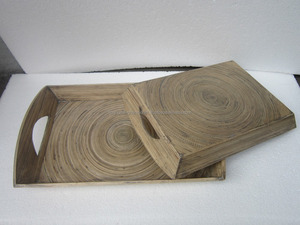 hot selling natural eco friendly bamboo plate with handle made in Vietnam - Product Image 4