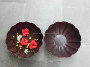 زهرة <span class=keywords><strong>Urli</strong></span> نحاسية هندية عتيقة يدويًا من النحاس الأصفر - Product Image 4