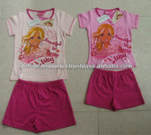 Дети шорты пижамы установить, высокое качество комплект одежды лета для девочек
