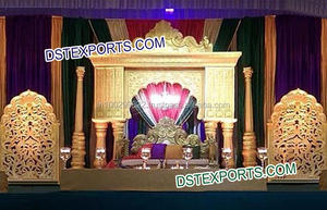 Escenario DE BODA asiático con marcos de fondo ovalados, decoración de escenario de boda inglesa, conjunto de escenario de recepción de boda de estilo victoriano, venta de EE. UU. - Product Image 5