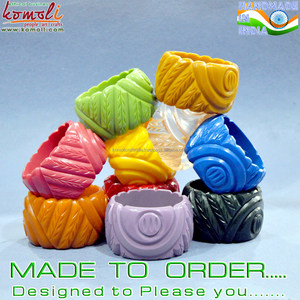 Feuille verte et fleur en bakélite, bijoux sculptés à la main, personnalisés, en feuille - Product Image 4