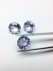 Ametyste rose clair naturelle en gros, taille concave à double étage, traitée thermiquement, 11 mm, 4,70 carats - Product Image 5