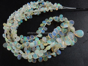 Perles de pierre d'opale éthiopienne de haute qualité gouttes de poire lisses Briolette 4mm pierres précieuses en vrac pour bracelets - Product Image 3