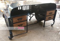 Vintage Industriel Indien Recyclé Jeep Table D'écriture