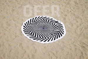 Serviettes de plage rondes fabriquées en Turquie Collection de serviettes de plage rondes Sun Greek Best-seller - Product Image 5