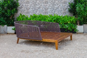 Tumbona doble moderna más vendida, Columpio de jardín al aire libre de ratán polivinílico de moda para Patio, hogar, hoteles - Product Image 5