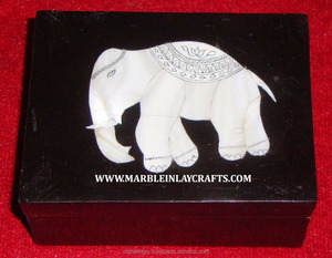 Black Marble Inlay Design Box - Product Image 1