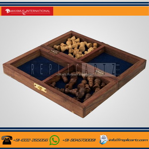 Juegos de ajedrez deportivos de interior hechos a mano de madera Natural de alta calidad - Product Image 5