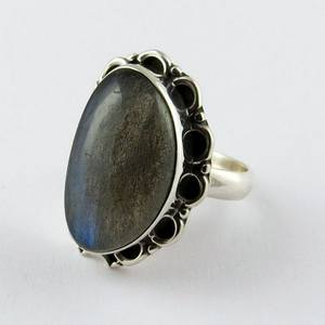 Gema de labradorita de diseño, anillos de plata de ley 925, joyería de plata al por mayor, 925, exportación de joyería - Product Image 3