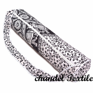 กระเป๋าเสื่อโยคะผ้าฝ้ายแมนดาลาทำด้วยมือสำหรับทุกเพศกระเป๋าฮิปปี้มีซิปแฟชั่นสายสะพายไหล่กระเป๋าถือลายดอกไม้ - Product Image 2