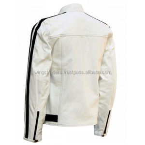 2018 Venta superior Chaqueta de cuero de piel de oveja transpirable Chaqueta de invierno blanca con cierre de cremallera - Product Image 2